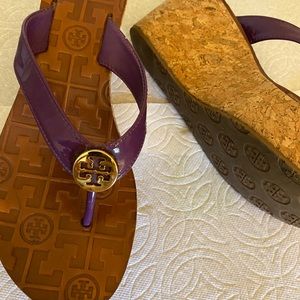 Tory Burch Wedges, Lavander 6M, 3in wedge